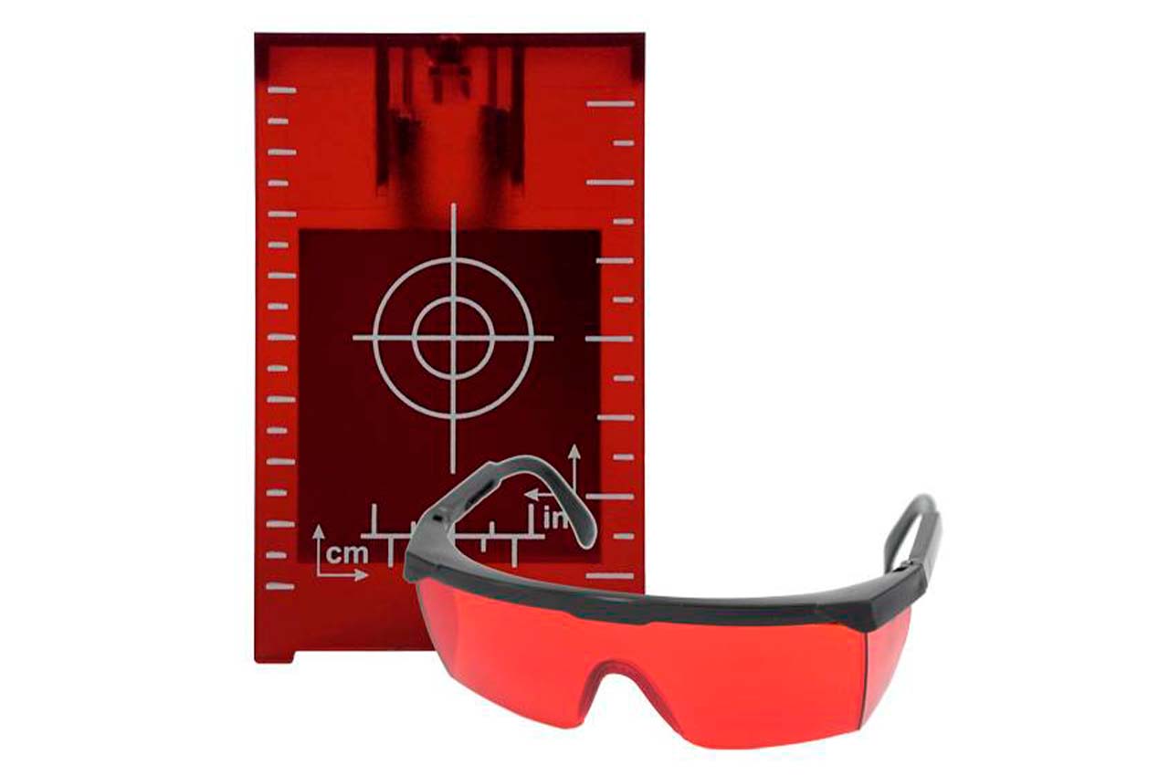 Мишень и очки для уровня лазерного Intertool - лазер красный 1