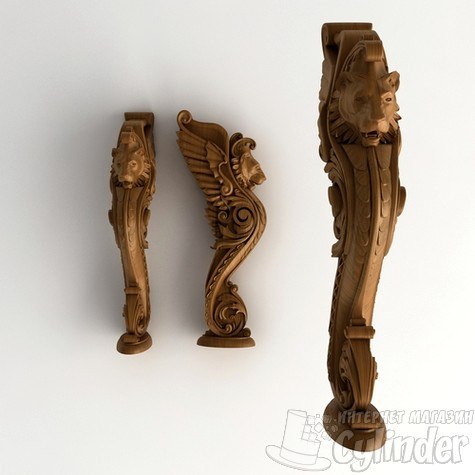Деревянная декоративная мебельная ножка